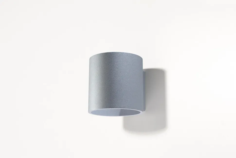 Moderne runde Wandleuchte RODA grau