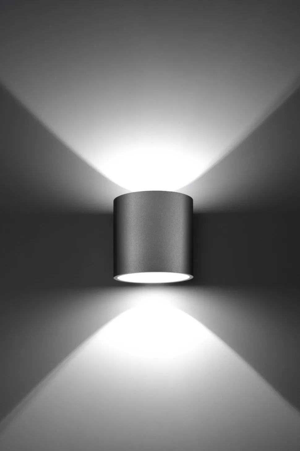 Moderne runde Wandleuchte RODA grau