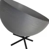 Moderne Tischlampe XXL Ø35cm Grau Handarbeit CASCO