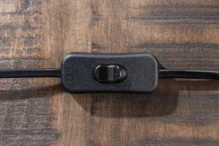 Moderne Tischleuchte blendarm Stoff Holz E27 58 cm groß