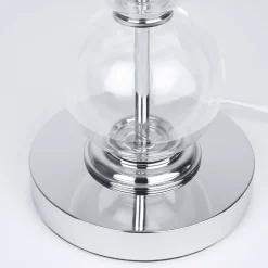 Moderne Tischleuchte Wohnzimmerlampe Chrom