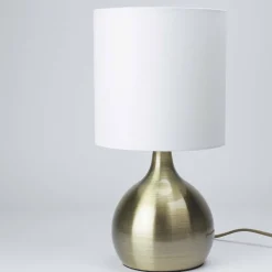 Moderne Touch Tischleuchte E14 Touchdimmer Weiß