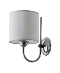 Moderne Wandleuchte REKA Grau Chrom E27 Wandlampe