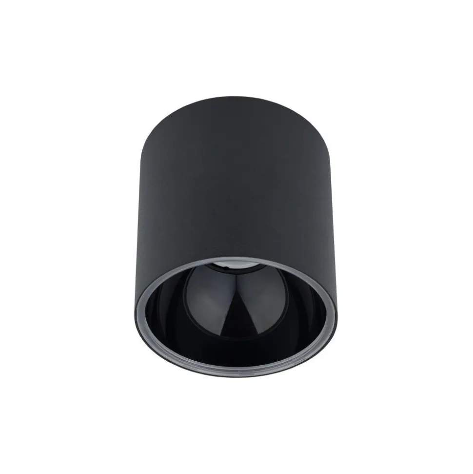 Moderner Aufbauspot rund Ø127mm GU10 Schwarz Aufputz