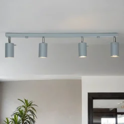 Moderner Deckenstrahler ETNA Grau 80 cm lang