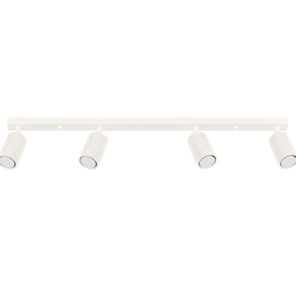 Moderner Deckenstrahler 4-flammig GU10 B: 81 cm in Creme