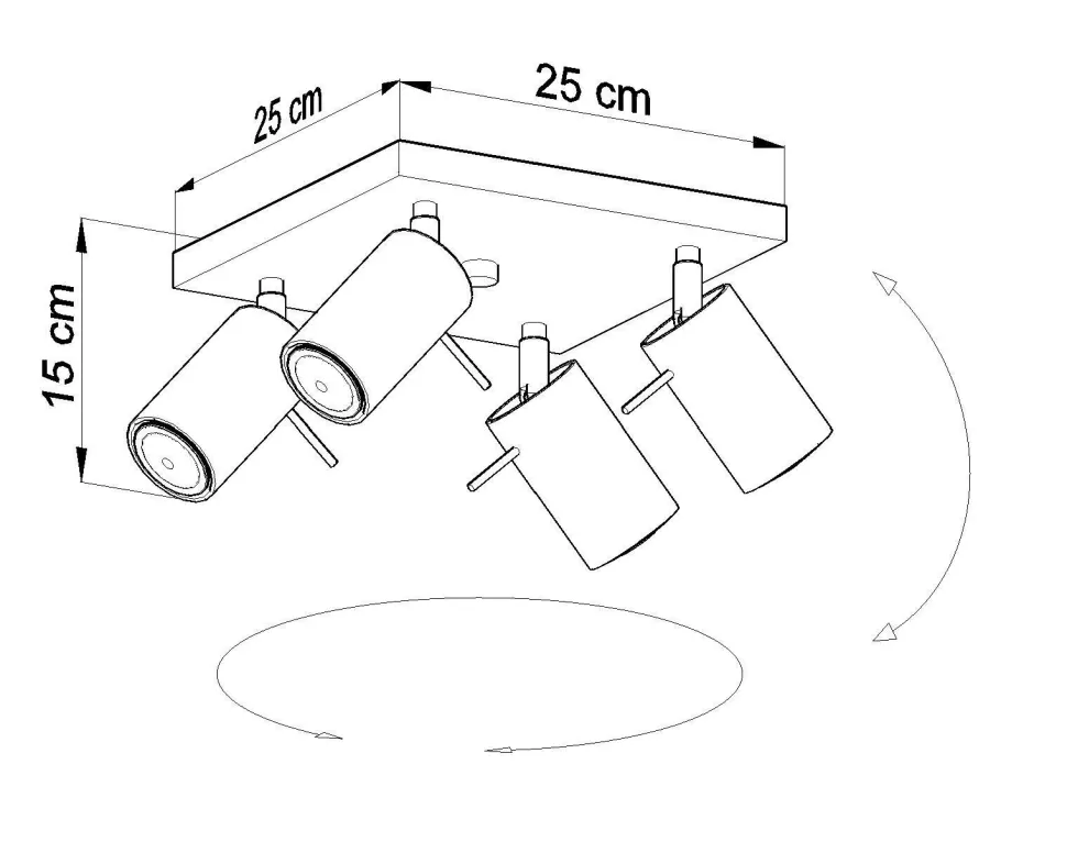 Moderner Spot Grau Stahl flexibel GU10 ETNA