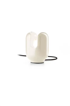 Nachttischlampe Keramik 14,5 cm breit 20 cm Creme E27