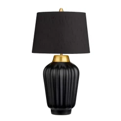 Nachttischlampe Keramik Stoff 56,2 cm hoch E27