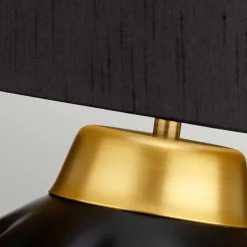 Nachttischlampe Keramik Stoff 56,2 cm hoch E27