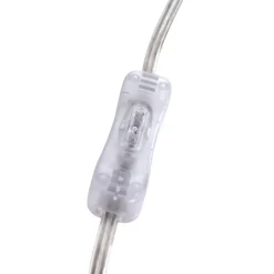 Nachttischlampe Metall Glas in Stahl Weiß E27 45 cm