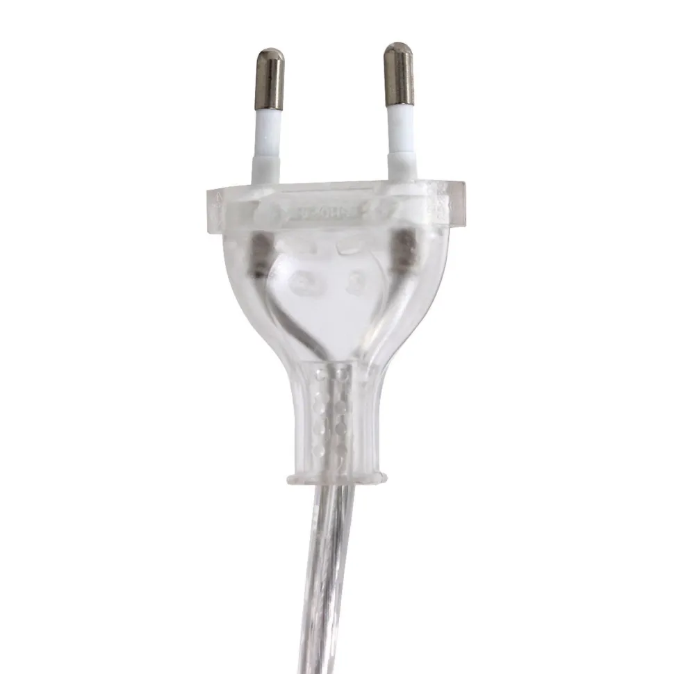 Nachttischlampe Metall Glas in Stahl Weiß E27 45 cm