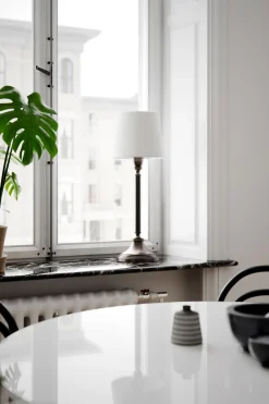 Nachttischlampe Metall Stoff 59,5 cm E27 Klassisch ELIN