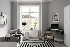 Nachttischlampe Metall Stoff E27 69 cm hoch Modern