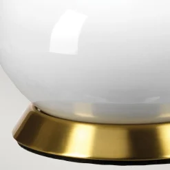 Nachttischlampe Stoff Keramik E27 69 cm Retro Weiß grau