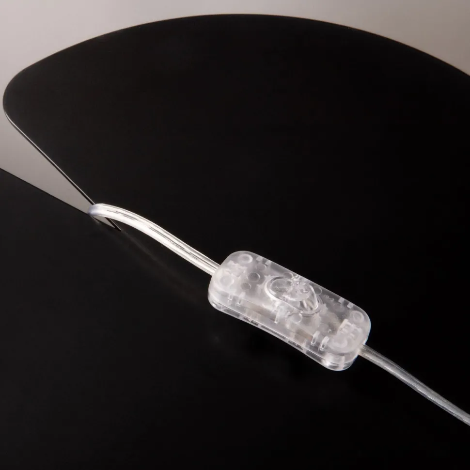 Nachttischleuchte Edelstahl Stoff 47 cm in Gold Weiß