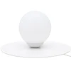 Nachttischleuchte Glaskugel blendarm E27 15 cm in Weiß