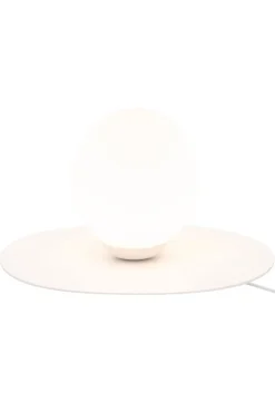 Nachttischleuchte Glaskugel blendarm E27 15 cm in Weiß