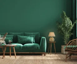 Nachttischleuchte Glassockel Stoffschirm E27 56,5 cm