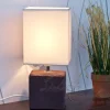 Nachttischleuchte weiß braun E27 H:30cm Keramik