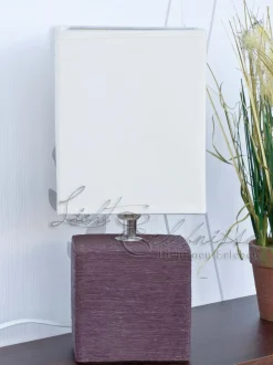 Nachttischleuchte weiß braun E27 H:30cm Keramik