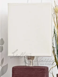 Nachttischleuchte weiß braun E27 H:30cm Keramik