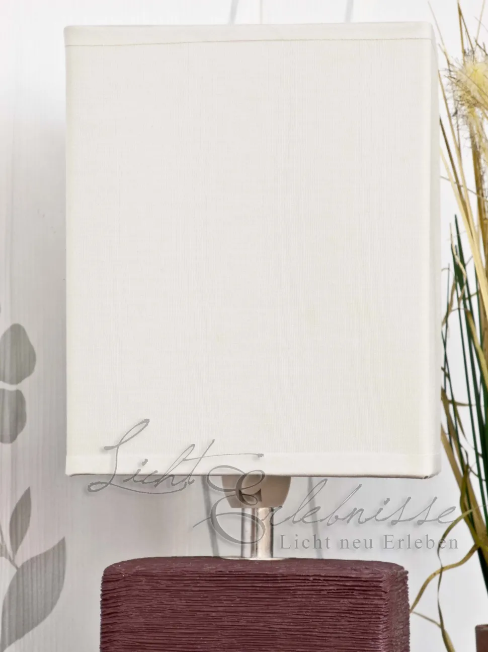 Nachttischleuchte weiß braun E27 H:30cm Keramik