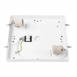 Natürliche Deckenlampe Eiche Glas L:31 cm E27 2-flmg