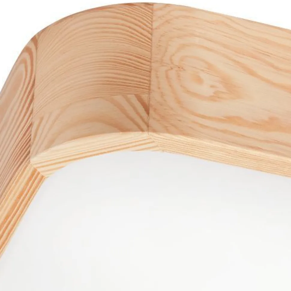 Natürliche Deckenlampe Pinie Glas B:45 cm E27 4-flmg