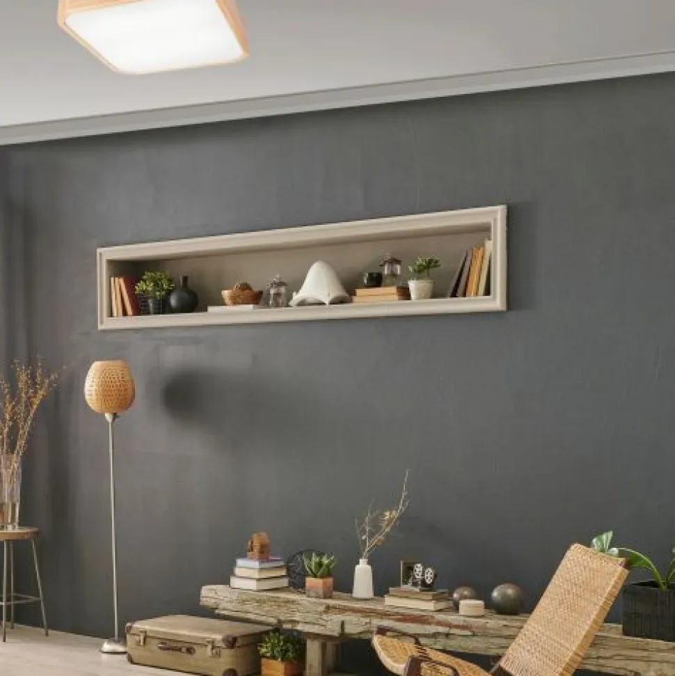 Natürliche Deckenlampe Pinie Glas B:45 cm E27 4-flmg