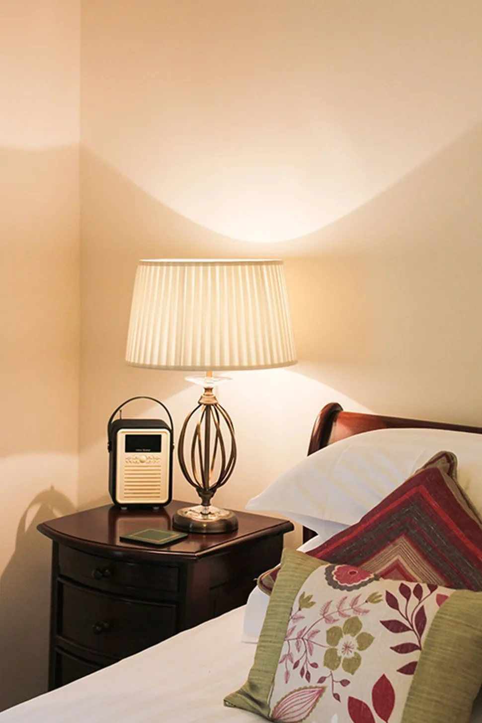 Opulente Tischlampe CANDELA Klassisch 56,5cm Stoff