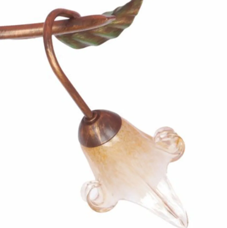 Orange Deckenleuchte Metall 4-flmg Rustikal