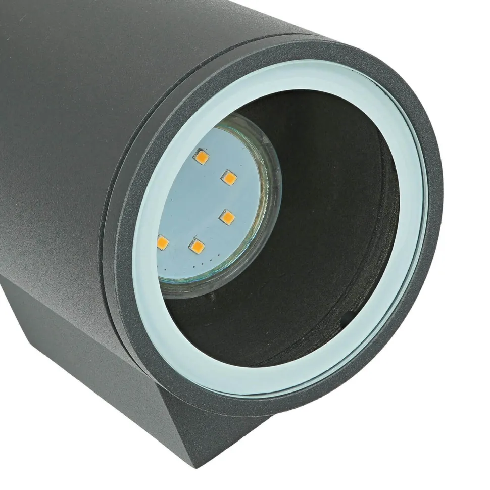 Outdoor Wandleuchte Anthrazit IP54 Aluminium GU10