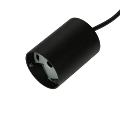 Ovale Pendelleuchte Schwarz Gold L:117cm groß