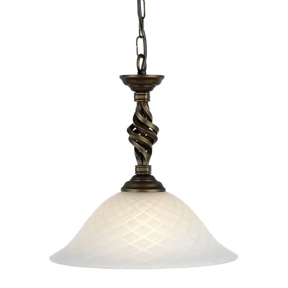Pendellampe ANOUK Ø34cm Antik Gold kürzbar Lampe