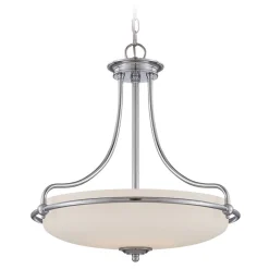 Pendellampe ASPERO Chrom Creme Jugendstil Lampe