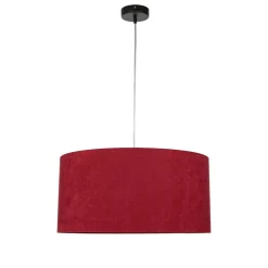 Pendellampe Rot Gold Retro Ø50cm Esstisch Stoff