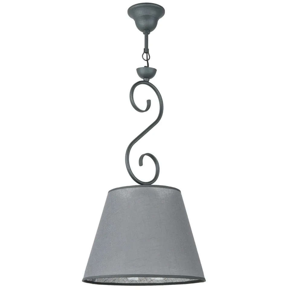 Pendelleuchte Anthrazit Stoff Landhaus Esstisch