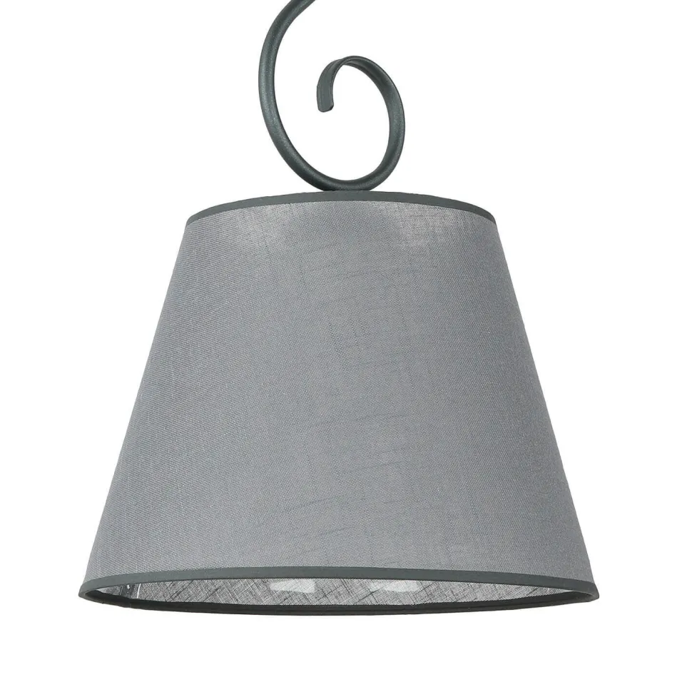 Pendelleuchte Anthrazit Stoff Landhaus Esstisch