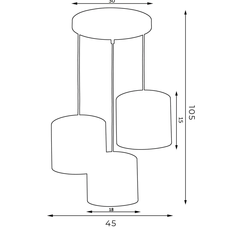 Pendelleuchte Blau Gold Stoff Metall 3-flammig blendarm