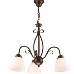 Pendelleuchte Braun Metall Esstisch Rustikal 3xE27