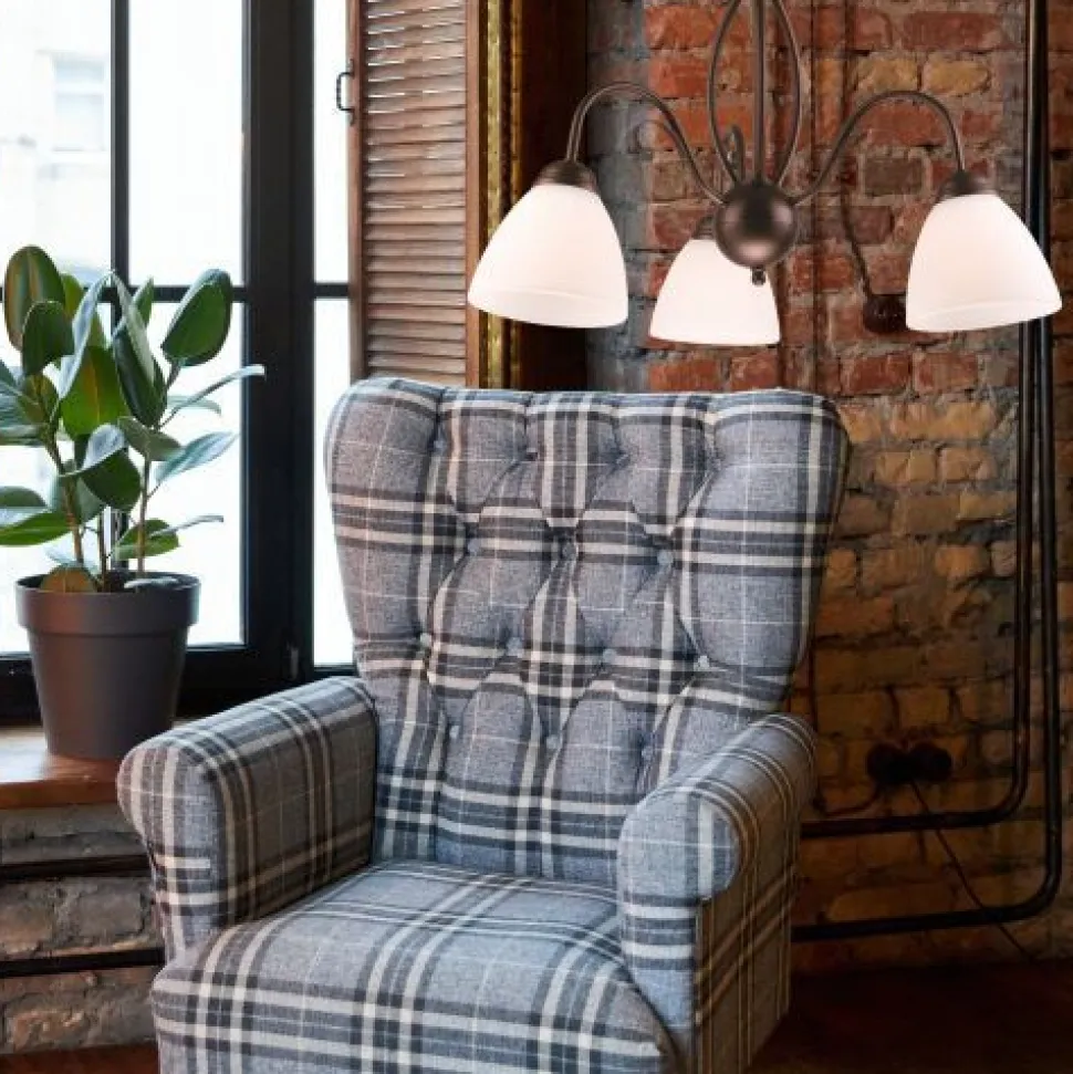 Pendelleuchte Braun Metall Esstisch Rustikal 3xE27