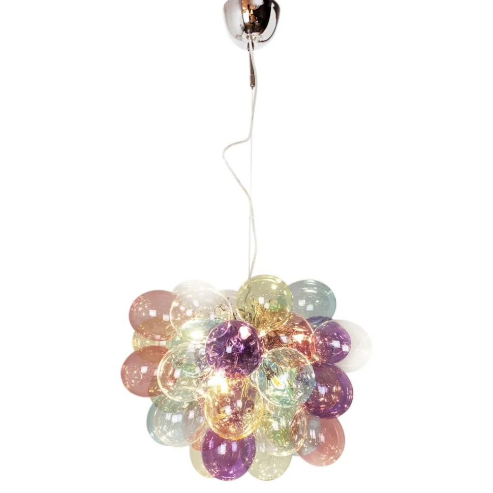 Pendelleuchte Bunt B: 50 cm H: max. 120 cm Glas Metall 8x G9