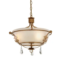 Pendelleuchte CAMELOT 10 Gold Ø43cm kürzbar Lampe