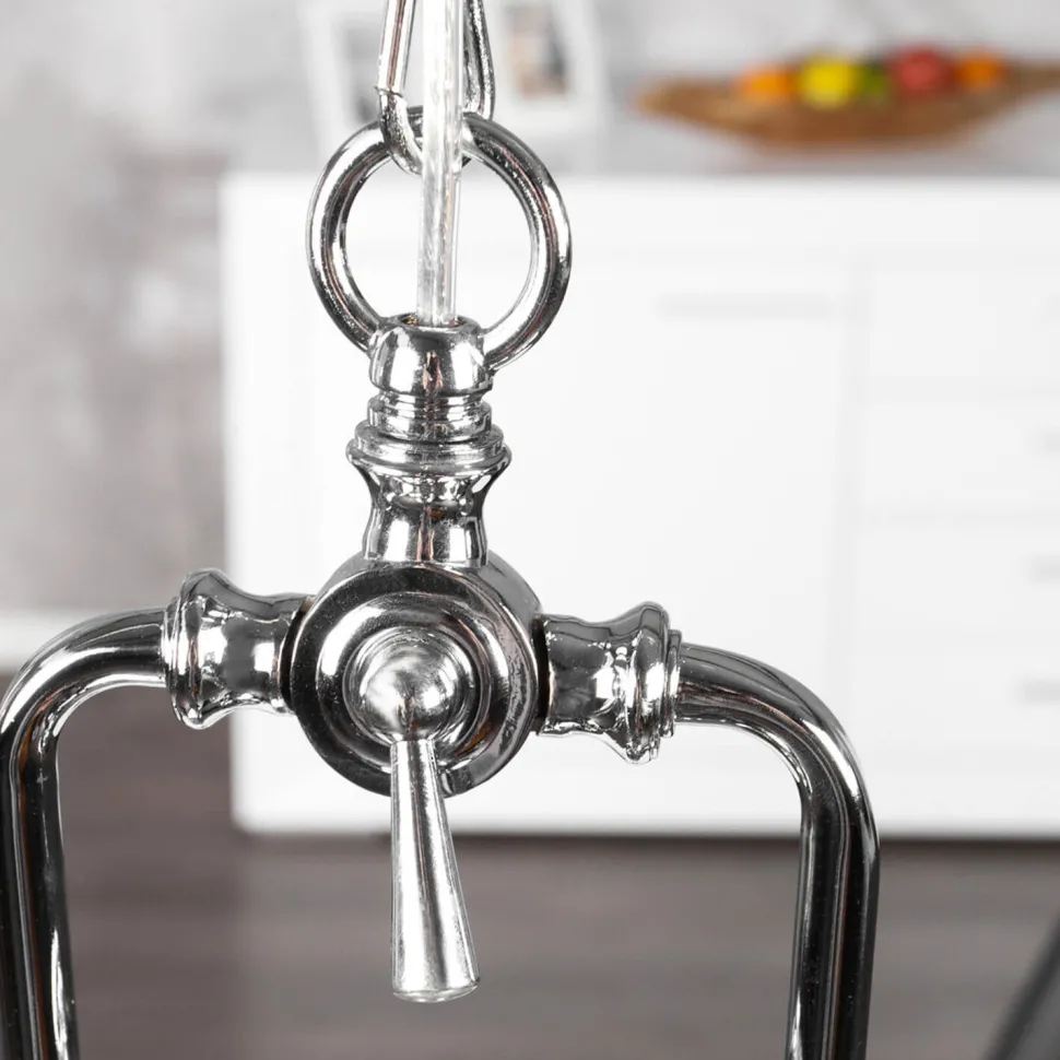 Pendelleuchte Ø45cm Industrie Wohnzimmerlampe Chrom