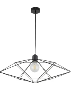 Pendelleuchte Draht Schwarz E27 0,8m L:73 cm groß