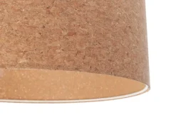 Pendelleuchte E27 Ø 50 cm rund Natur Weiß Kork Modern