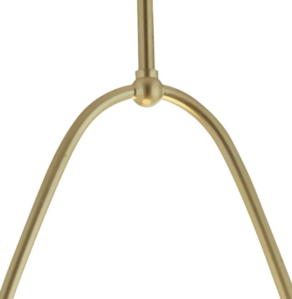 Pendelleuchte E27 in Gold Weiß Glas Metall Jugendstil