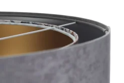 Pendelleuchte E27 rund D: 50 cm Velours Optik Modern Stoff