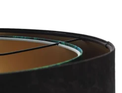 Pendelleuchte E27 rund D: 50 cm Stoff Velours Optik Tropical